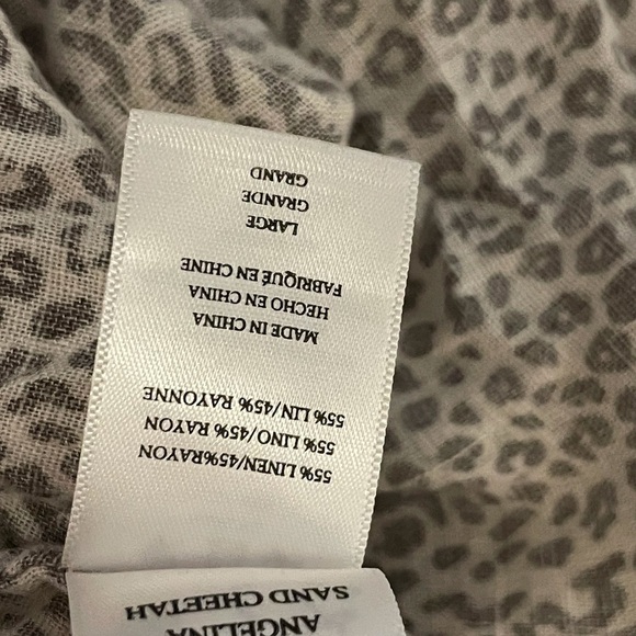 Rails Angelina Sand Cheetah Print Smocked Waist Tiered Skirt Button Sheath Dress - Picture 8 of 8